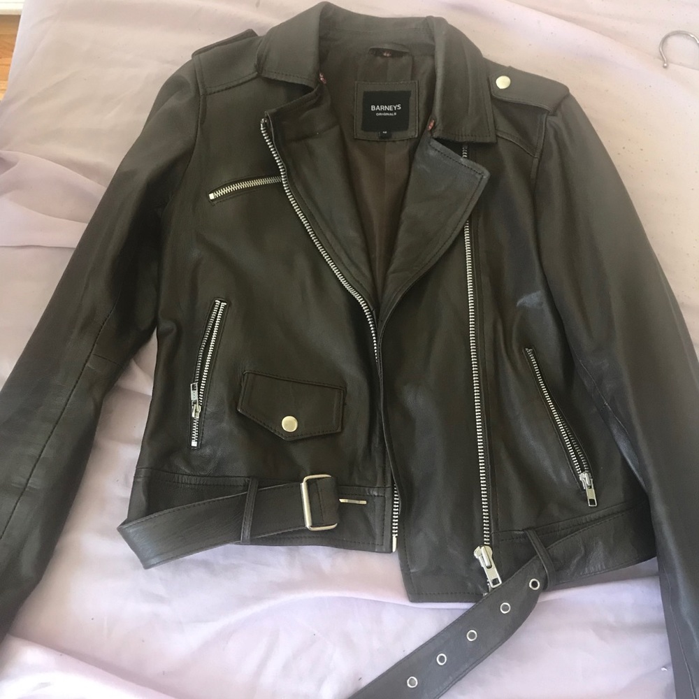 Barney’s Originals Moto Faux leather jacket